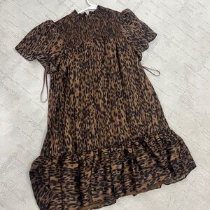 Aqua Leopard Print Dress